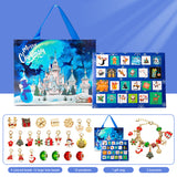 DIY creative children's bracelet jewelry 24-grid calendar Christmas holiday surprise blind box silver set - V.I.P Digital Presence