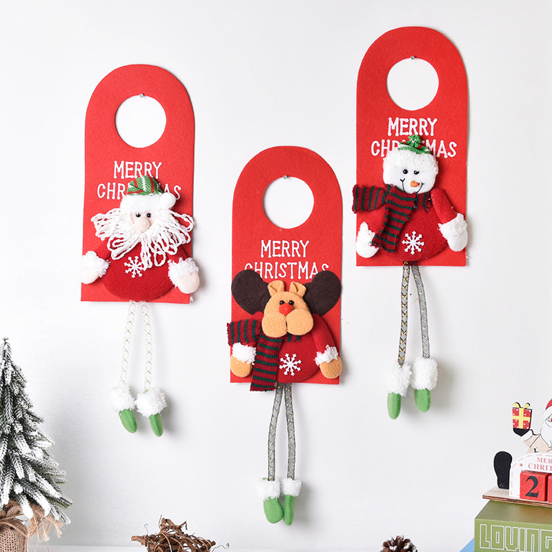New Christmas Decorations Window Display Pendant Cartoon Old Man Snowman Doll Christmas Fabric Door Hanging - V.I.P Digital Presence