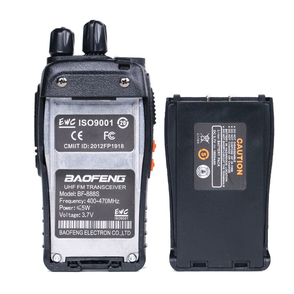 1 PCS Baofeng BF-888S Walkie Talkie 5W Handheld Pofung bf 888s UHF 400-470MHz 16CH Two-way Portable CB Radio - V.I.P Digital Presence