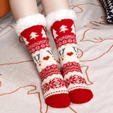 Christmas Floor Socks Indoor Home Sleep Winter Plush Thick Long Socks Women's Postpartum Socks Anti slip - V.I.P Digital Presence