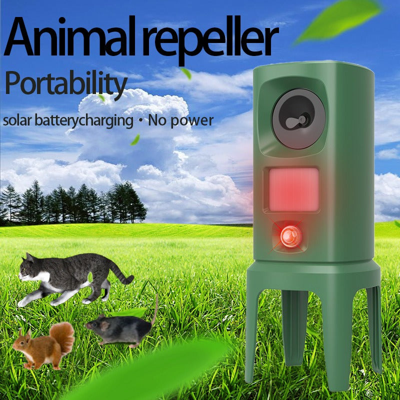 Solar mouse repeller, outdoor multi-floor cat repeller, LED explosion ultrasonic dog repeller - V.I.P Digital Presence