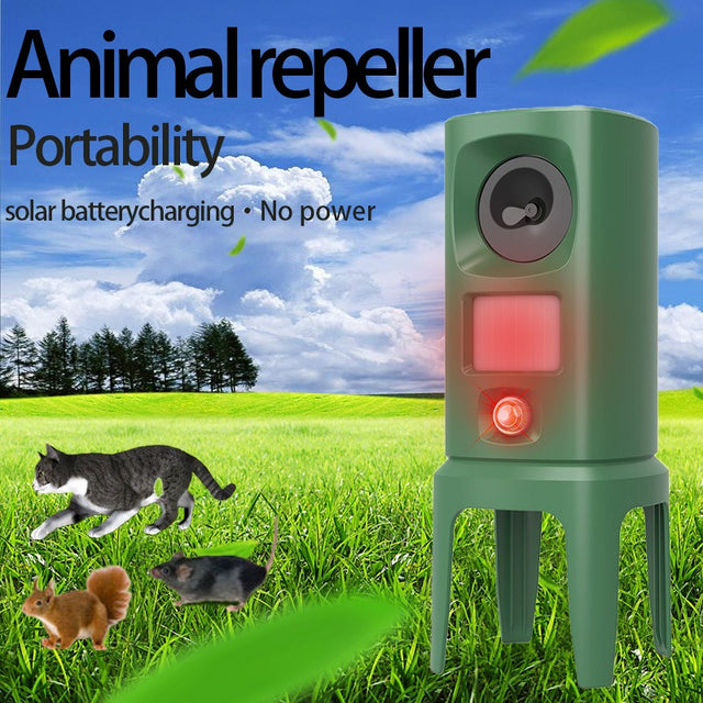 Solar mouse repeller, outdoor multi-floor cat repeller, LED explosion ultrasonic dog repeller - V.I.P Digital Presence