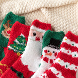 Christmas Red Socks for Children - Autumn and Winter Thickening - Warm Home Socks Coral Velvet Floor Socks Plush Middle Tube - V.I.P Digital Presence