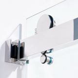 56-60 "wide x 75" high frameless double sliding shower door, 304 stainless steel chrome plated, 8mm thick SGCC tempered transpar - V.I.P Digital Presence
