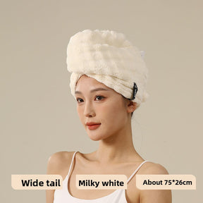 French Style Dry Hair Cap for Adults, Extra Large and Thick, Strong Water Absorption, Quick Drying Hair Care, One-Piece Head Wrap Dry Hair Towel - V.I.P Digital Presence