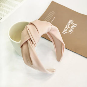 New Fashion Women Headband Adult Wide Side Solid Color Hairband Center Knot Turban Casual Hair Accessories Wholesale - V.I.P Digital Presence