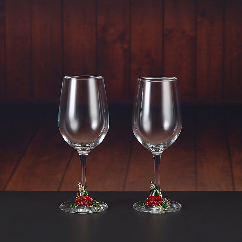 Household enamel crystal glass red wine glass goblet decanter - V.I.P Digital Presence