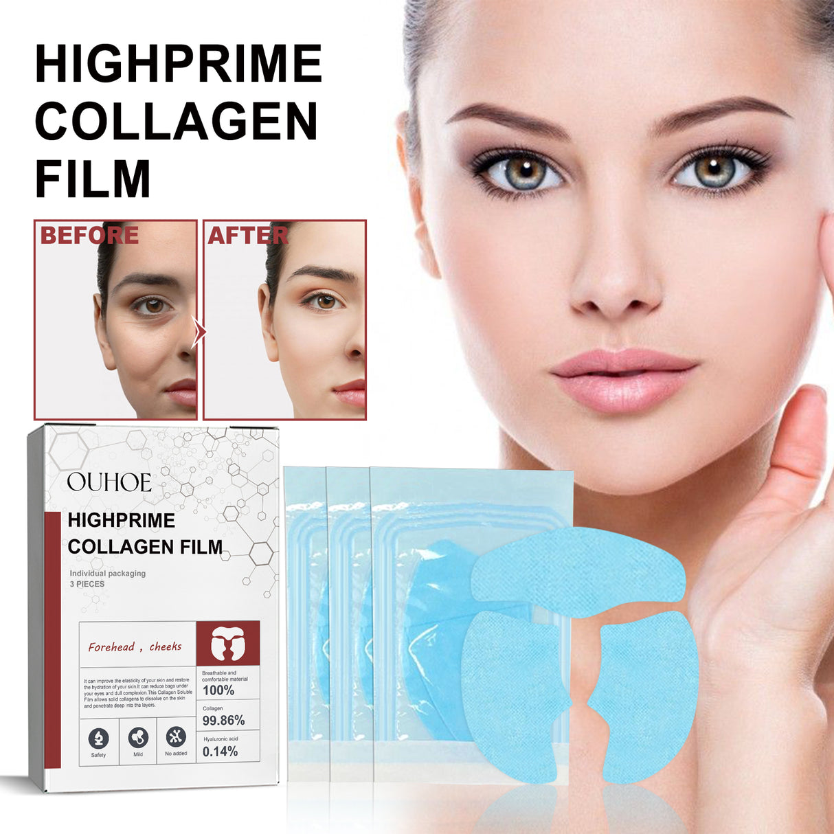 Collagen Membrane, Lighten Wrinkles, Bags, Dark Circles, Firm Skin, Plump And Moisturize Eye Rejuvenation Mask - V.I.P Digital Presence