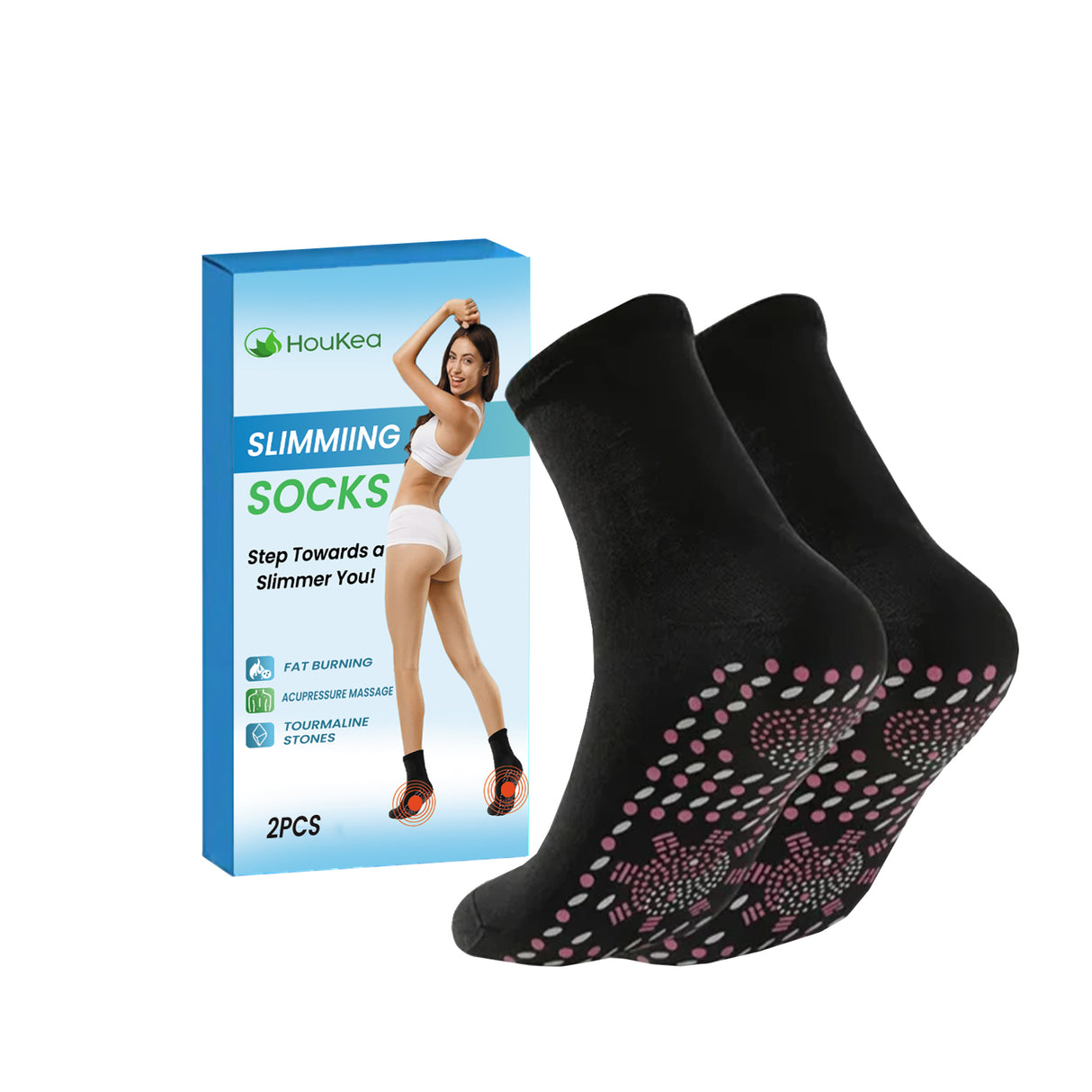 HouKea Stretch Socks, Firming Skin Friendly Soft And Comfortable Non-Slip Elastic Socks Foot Massage Treatment Leg Shaping - V.I.P Digital Presence