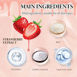 JAYSUING Strawberry Bha Pore-Smooth Face Serum, Carry Bright Color Of Skin To Improve Dark Heavy Fine Pores Hydrating Essence