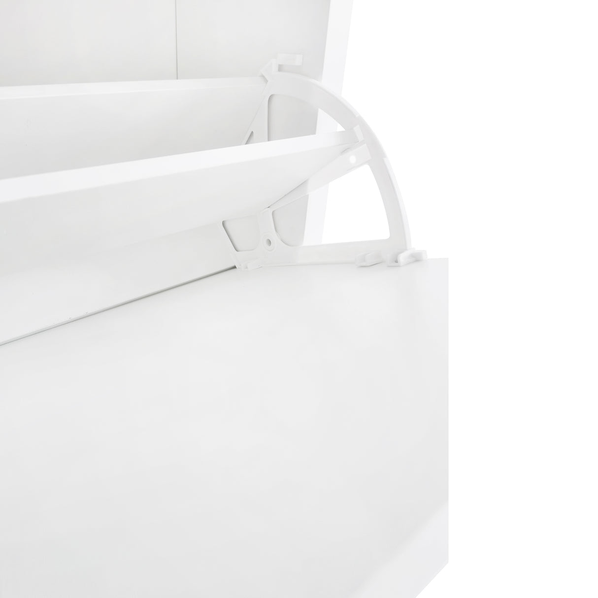 ONTREND ultra-thin shoe cabinet set with 4 flip drawers and adjustable panel top shoe rack, white - V.I.P Digital Presence