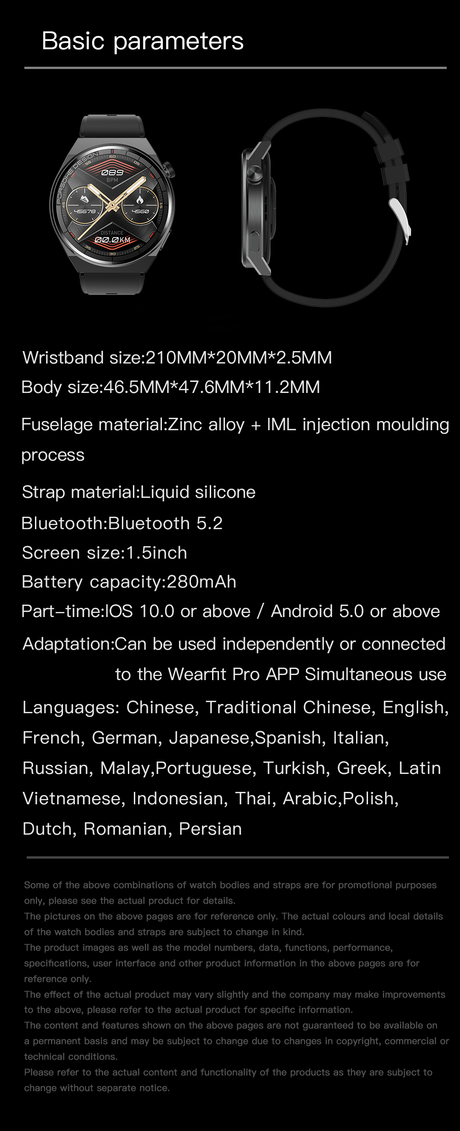 GS GT3 Pro Smart Watch Heart Rate, Blood Pressure, Blood Oxygen Monitoring Bluetooth Sports Watch Bracelet - V.I.P Digital Presence