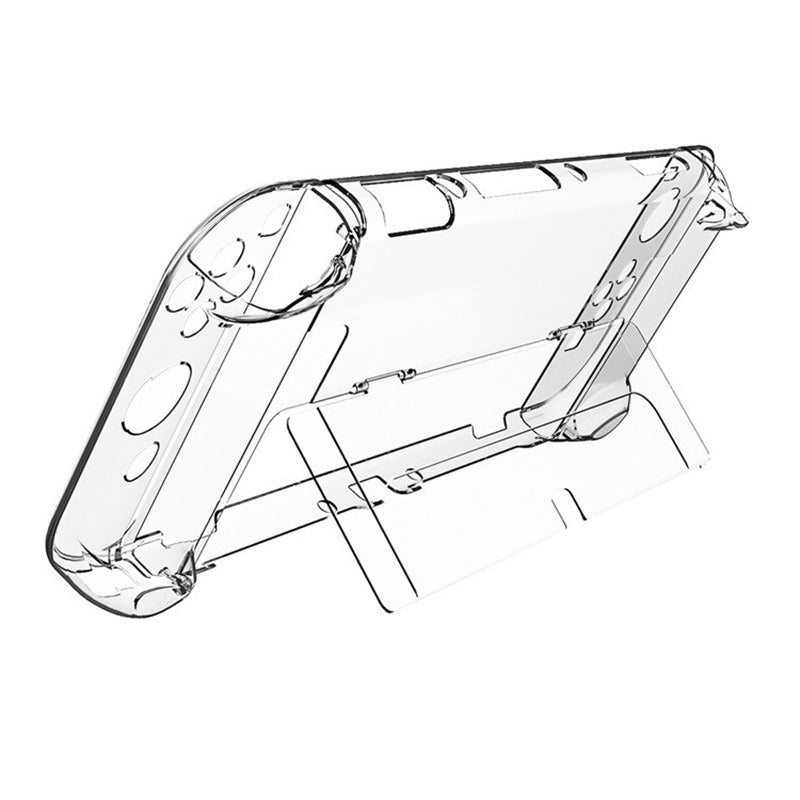 Suitable for Nintendo Switch OLED protective case with bracket NS OLED transparent PC hard case personalized crystal case - V.I.P Digital Presence