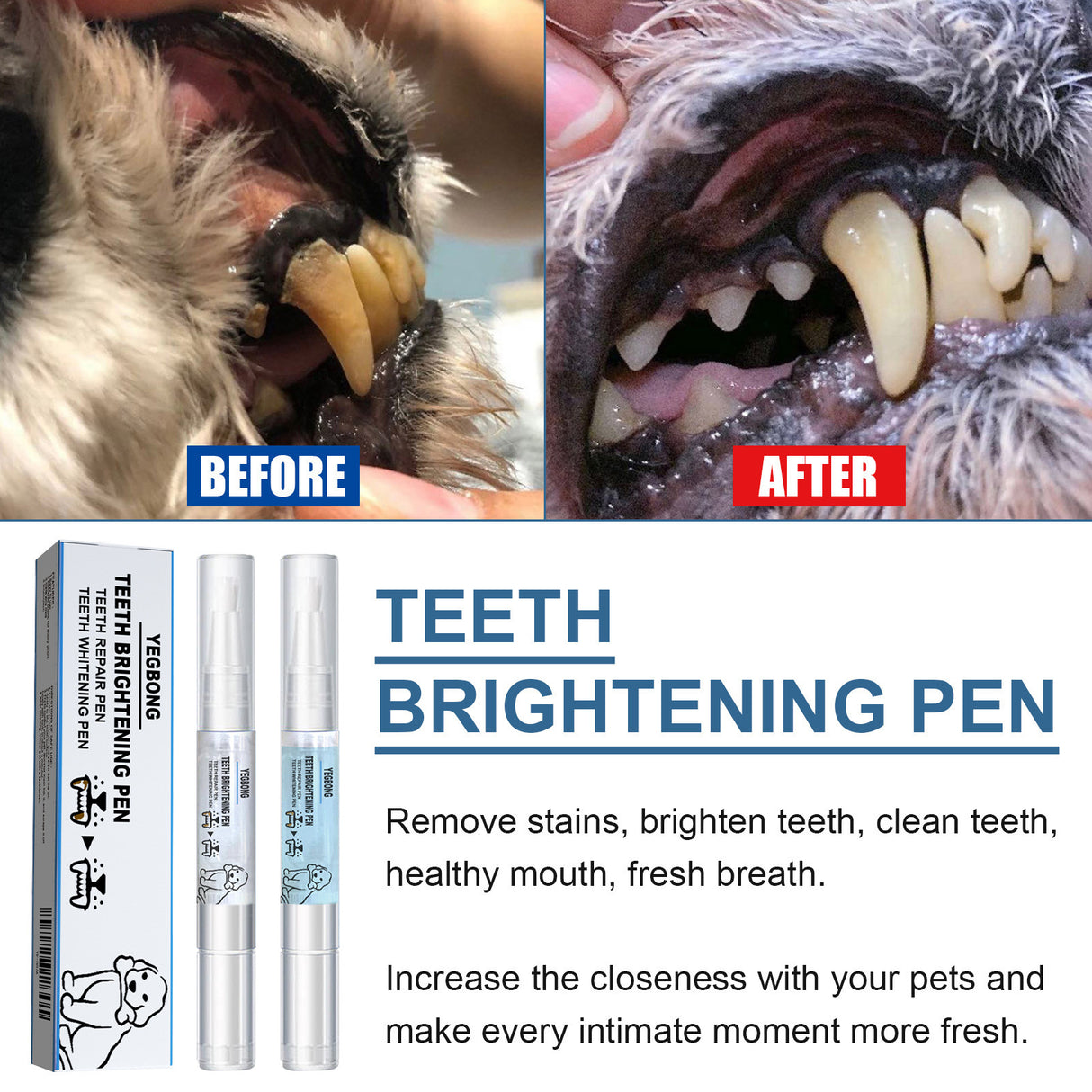 Pet teething pen, dog, cat, tartar, tartar cleaning tool, cat, dog, pet teething pen - V.I.P Digital Presence