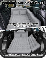 Umbrauto 29.53in/75cm Wide Car Air Mattress – Inflatable SUV, Truck & Van Back Seat Camping Bed with Pump & Pillows, Gray - V.I.P Digital Presence