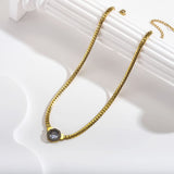 Zircon 18K Bracelet Necklace Zircon Geometry Fashion Simple Titanium Steel Bracelet - V.I.P Digital Presence