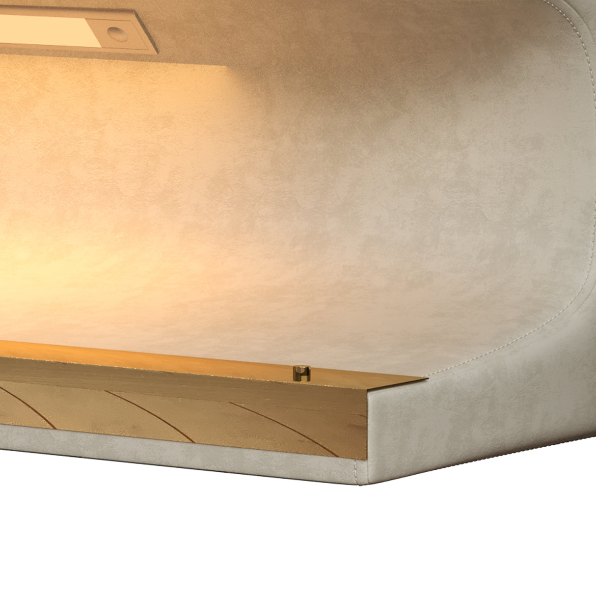 Entryway Bench Leather Upholstered Ottoman with LED sensor light for living room ,bedroom,end of bed ，Beige - V.I.P Digital Presence