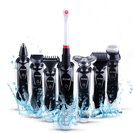 Kemei 7 in 1 Men's 3D Electric Shaver 3 in 1 Beard Trimmer Rechargeable Razor for Men Shaving - V.I.P Digital Presence