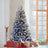 6FT pre ignited hinge chain artificial fir Christmas tree, Christmas tree snowflake flocking person with 750 Christmas branches - V.I.P Digital Presence