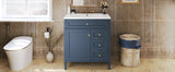 30 inch bathroom vanity with top sink, storage cabinet with 2 drawers and 1 drawer, single sink bathroom vanity - V.I.P Digital Presence