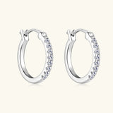 925 Sterling Silver Moissanite Huggie Earrings - V.I.P Digital Presence