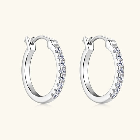 925 Sterling Silver Moissanite Huggie Earrings - V.I.P Digital Presence