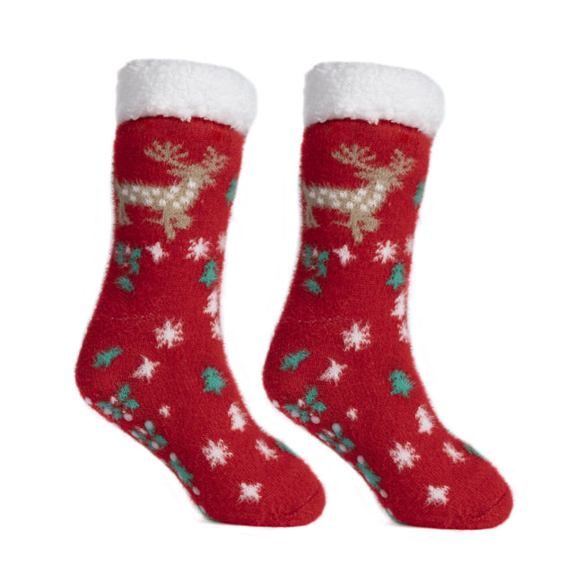 Christmas Floor Socks Indoor Home Sleep Winter Plush Thick Long Socks Women's Postpartum Socks Anti slip - V.I.P Digital Presence