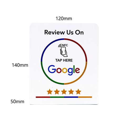 Google comment card NFC standing card NTAG213URL written into Apple Android phone touch NFC review card - V.I.P Digital Presence
