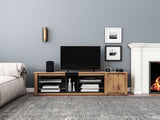 ModernTV stand suitable for TVs under 80 inches, media console with multifunctional storage, and LED lights - V.I.P Digital Presence