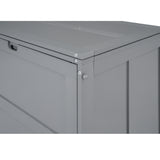 Queen Size Murphy Bed with Rotable Desk  Gray