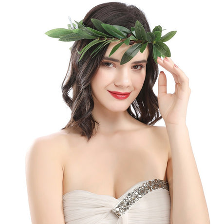 Olive leaf wreath berry olive branch headdress - V.I.P Digital Presence