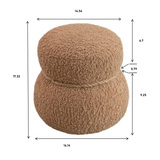 WKJ1Y Light camel snowman stool with plush Grig cushions, playful and cute, suitable for any space - V.I.P Digital Presence