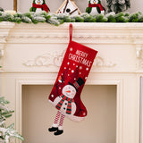 Christmas decorations, colorful prints, Christmas socks, Santa Claus gift socks, snowman gift bags, red and green leg hanging Christmas socks - V.I.P Digital Presence