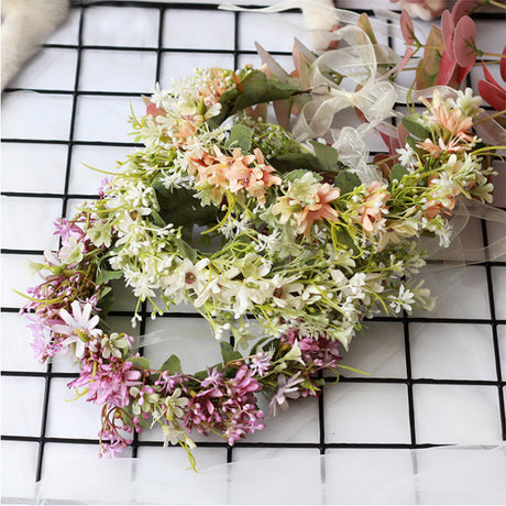 Forest women's floral wreath fresh little daisy princess sweet headband spring photo headband - V.I.P Digital Presence