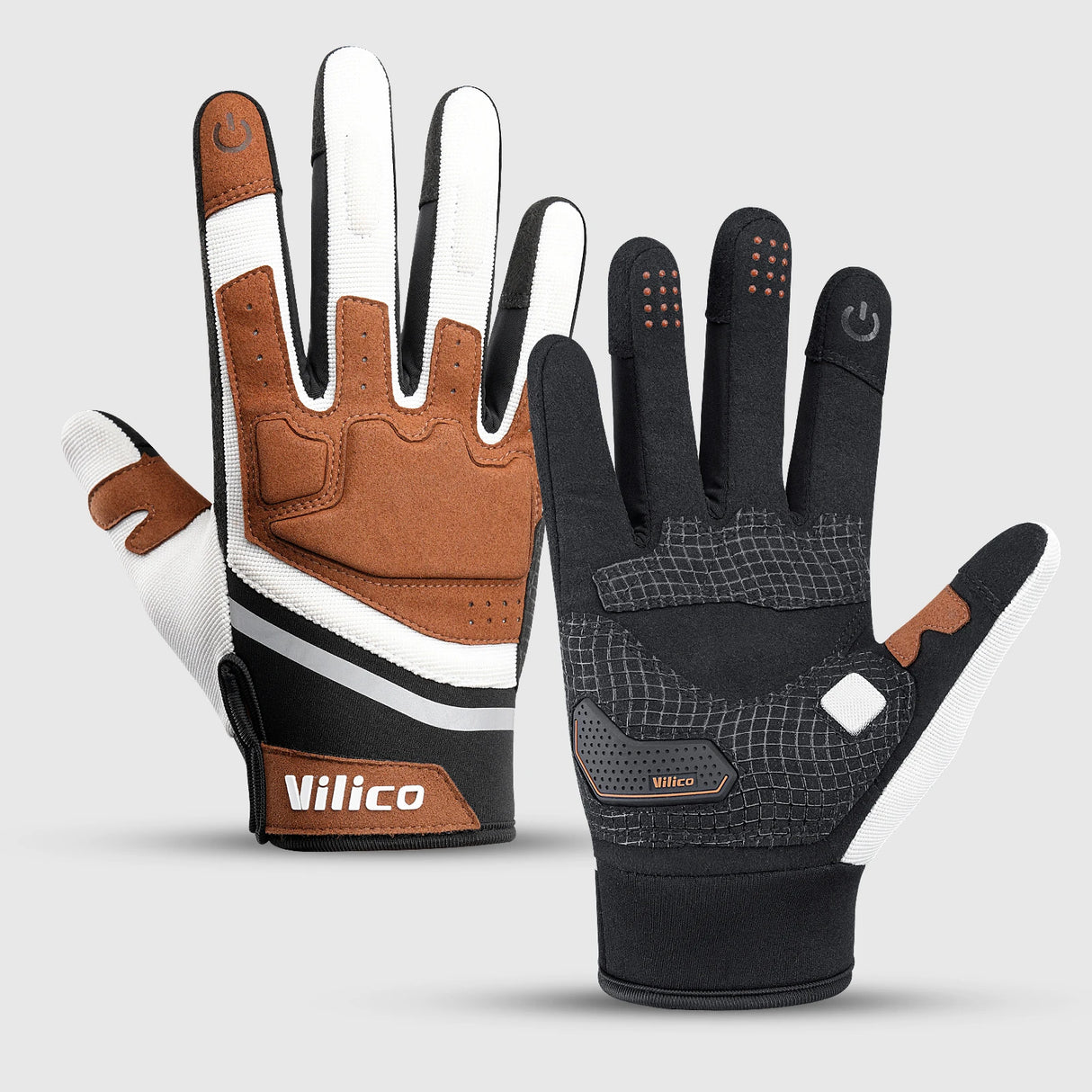 Guantes para ciclismo de carretera con pantalla táctil, cálidos, antideslizantes, resistentes al desgaste, con absorción de impactos y anticolisión para deportes al aire libre