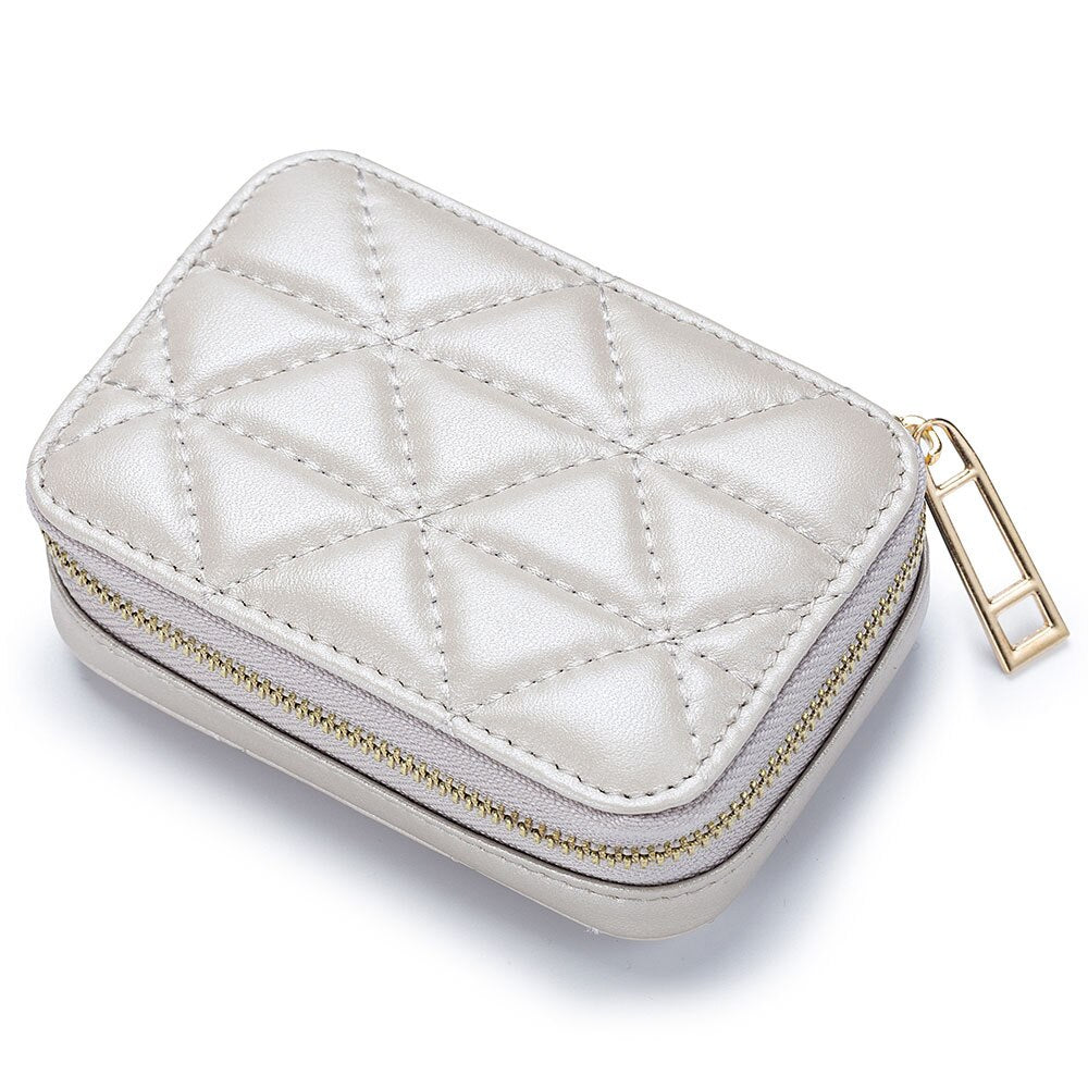 Portable Lipstick Case with Mirror Brand Design Genuine Leather Cosmetic Bag Pouch Ladies Cosmetics Organizer Pouch Box Wallet - V.I.P Digital Presence