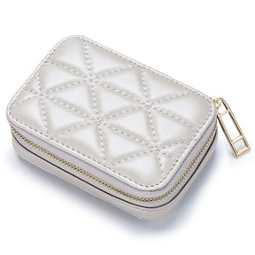 Portable Lipstick Case with Mirror Brand Design Genuine Leather Cosmetic Bag Pouch Ladies Cosmetics Organizer Pouch Box Wallet - V.I.P Digital Presence