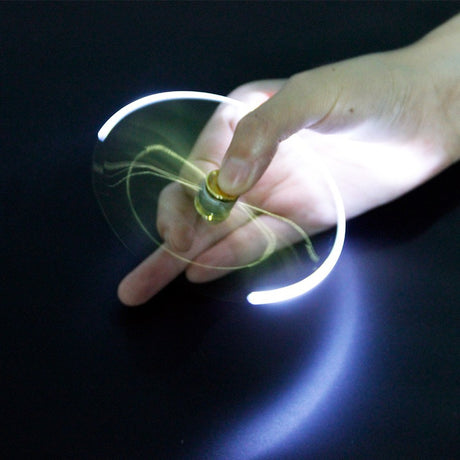 Multi functional rotating luminous flash decompression decompression fingertip rotating metal finger gyroscope ballpoint pen - V.I.P Digital Presence