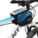 B-SOUL Bicycle Mountain Bike Upper Tube Bag Saddle Bag Road Car Front Bag Increase Touch Screen Mobile Phone Bag 5.7 Inches