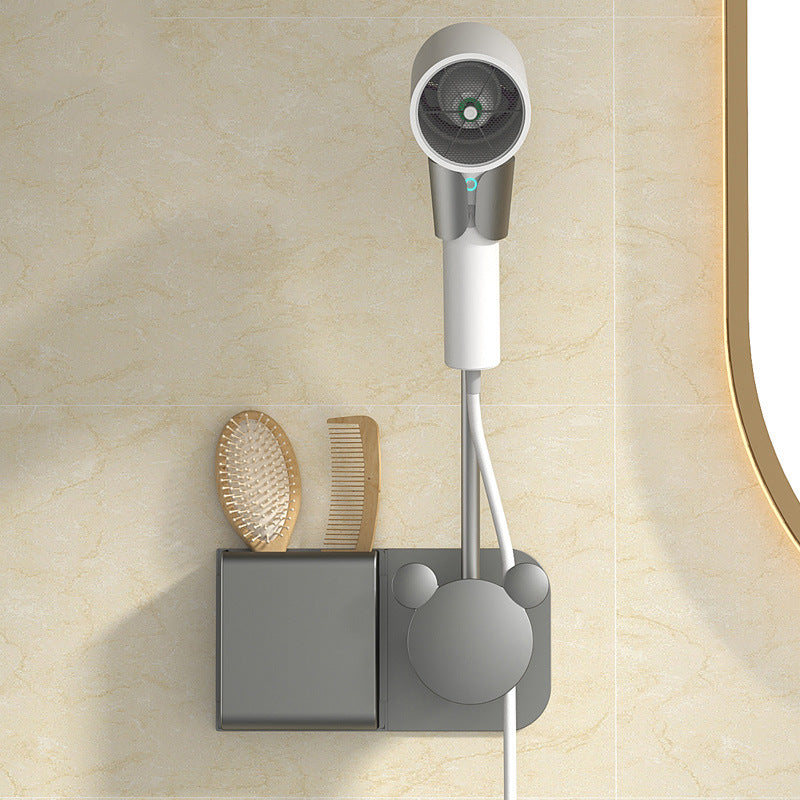 Punch-Free Hair Dryer Rack Wall-Mounted Hand-Held Rotating Lazy Bracket Bathroom - V.I.P Digital Presence