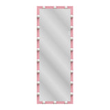 62.6-inch x 23.3-inch pink Hollywood illuminated full body vanity mirror with 3 color modesstanding floor mirror touch control
