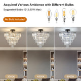 Black large crystal chandelier, modern style chandelier, dining room, living room, bedroom - V.I.P Digital Presence