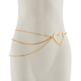 Sweet Cool Ins Exaggerated Big Love Waist Chain Female Personality Metal Thin Chain Body Chain - V.I.P Digital Presence