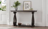 48-Inch Rustic Vintage Console Table --- Farmhouse Style Entryway Table with Open Shelf and Sturdy Construction  (Espresso) - V.I.P Digital Presence