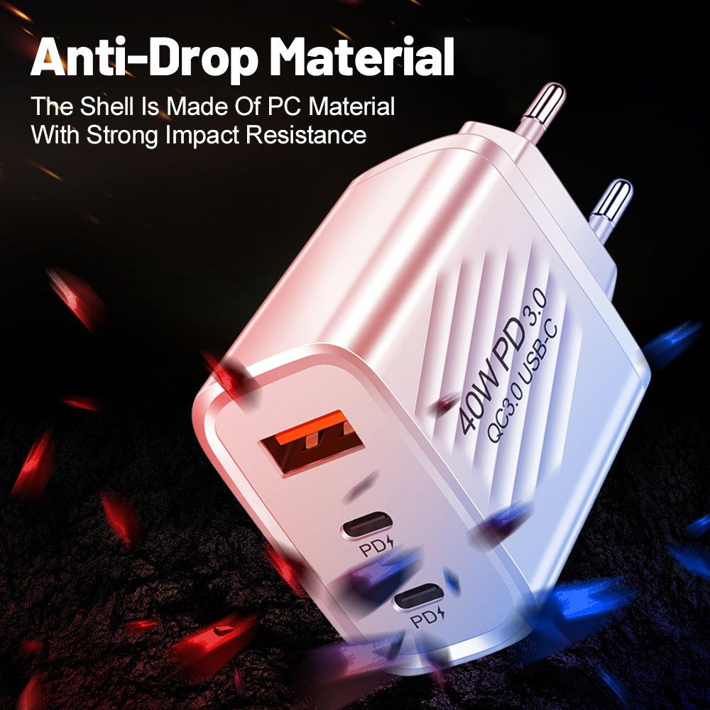 Puerto estándar de carga rápida dual PD+USB TYPEC de 40 W