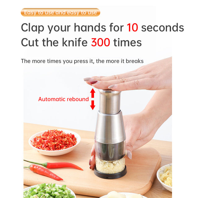 Manual Patting Knife, Stainless Steel, All Steel, Multifunctional Garlic Pester, Household Kitchen Cutter, Garlic Pester - V.I.P Digital Presence