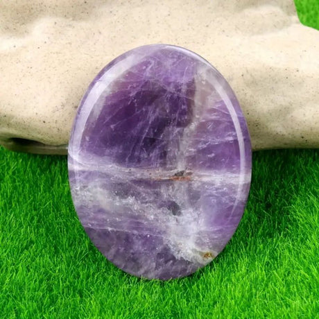 Thumb Worry Stones Oval Massage Quartz Healing Crystal Chakra Energy Therapy Meditation Spiritual Natural Gemstone Decor - V.I.P Digital Presence