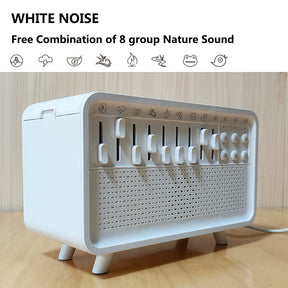 White noise sleep aid device Bluetooth speaker simulation flame aromatherapy humidifier small night light sleep aid white noise machine - V.I.P Digital Presence