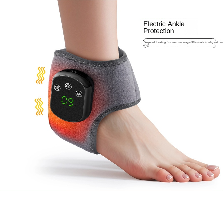 USB Heated Ankle Support with Hot Compress Massage Function Rechargeable Foot Ankle Joint Care and Foot Massager - V.I.P Digital Presence