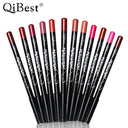 Qibest Fashion Black Rod Waterproof 12 Colors Lip Liner Lipstick Pen - V.I.P Digital Presence